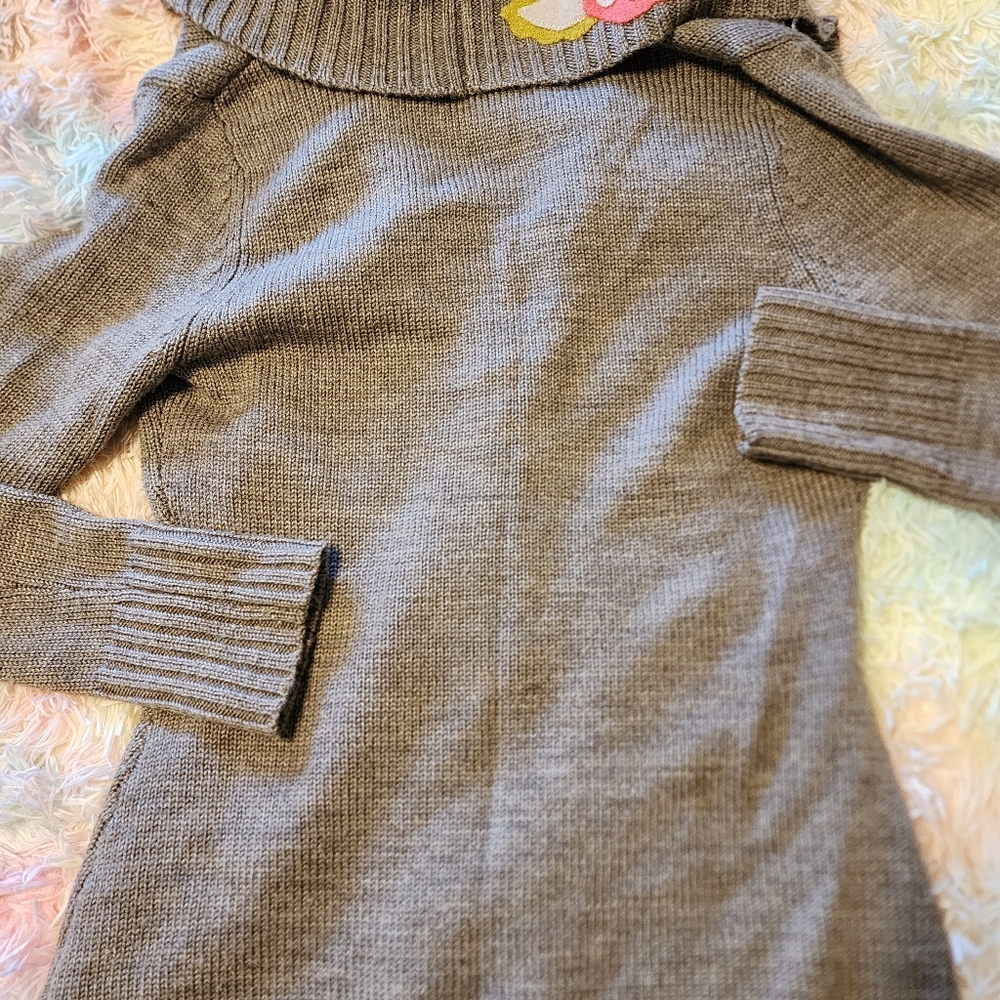 Charlie & Robin for Anthropologie Gray Floral Knit Sweater Cardigan – Sm - Picture 6 of 6
